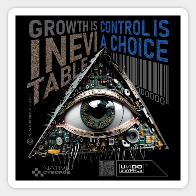 All-Seeing Eye (Black) | UndoSisyphus™ Dystechtopia™ Collection Magnet by UndoSisyphus