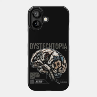 Digitised Brain (Black) | UndoSisyphus™ Dystechtopia™ Collection Phone Case
