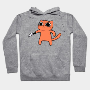 Funny Angry Orange Cat, Love Cats Hoodie