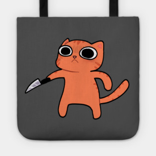 Funny Angry Orange Cat, Love Cats Tote