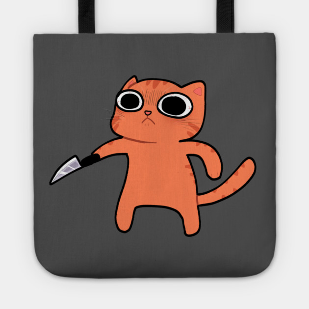 Funny Angry Orange Cat, Love Cats Tote by logiamerch