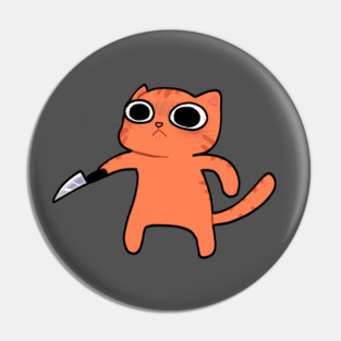 Funny Angry Orange Cat, Love Cats Pin
