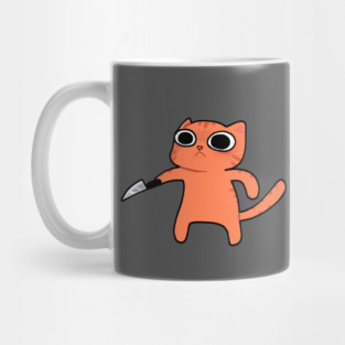 Funny Angry Orange Cat, Love Cats Mug