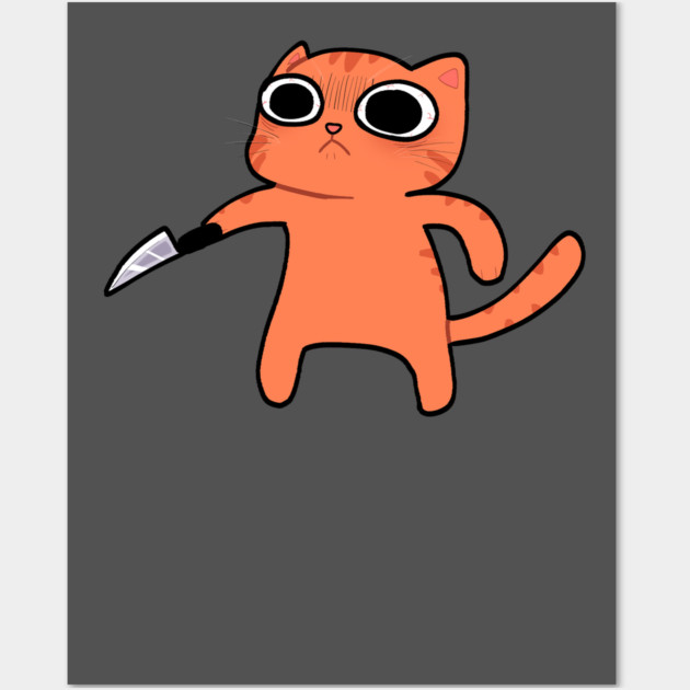 Funny Angry Orange Cat, Love Cats Wall Art by logiamerch