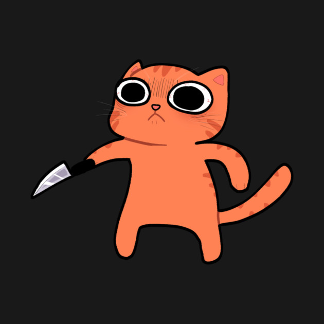 Funny Angry Orange Cat, Love Cats by logiamerch