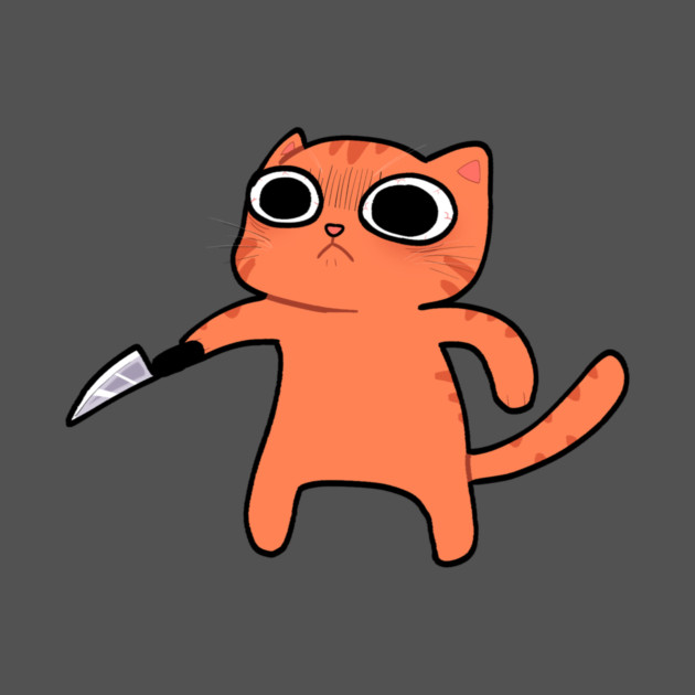 Funny Angry Orange Cat, Love Cats by logiamerch