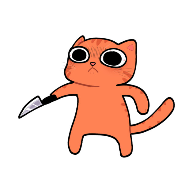 Funny Angry Orange Cat, Love Cats by logiamerch