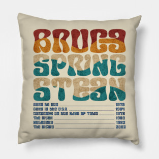 Bruce Springsteen Vintage Pillow