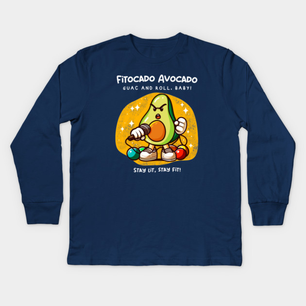 FITOCADO AVOCADO Kids Long Sleeve T-Shirt by Fabrik