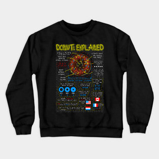 Donuts explained Crewneck Sweatshirt