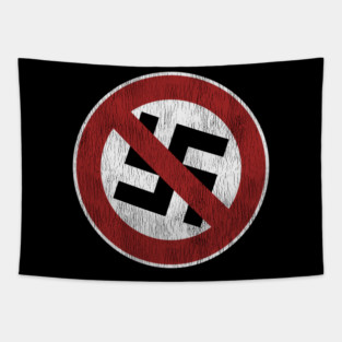 Vintage No Nazis Tapestry