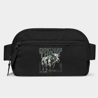 Cyborg Cow 02 (Black) - Don't Eat Anything They Feed You | UndoSisyphus™ Dystechtopia™ Collection Bag