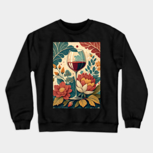Floral Wine Crewneck Sweatshirt