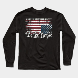 We the people upside down usa flag Long Sleeve T-Shirt