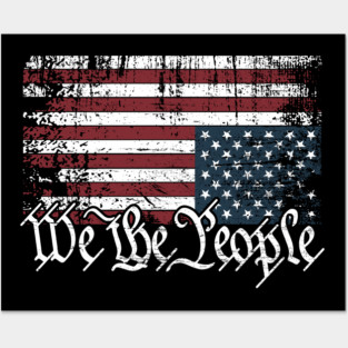 We the people upside down usa flag Posters and Art