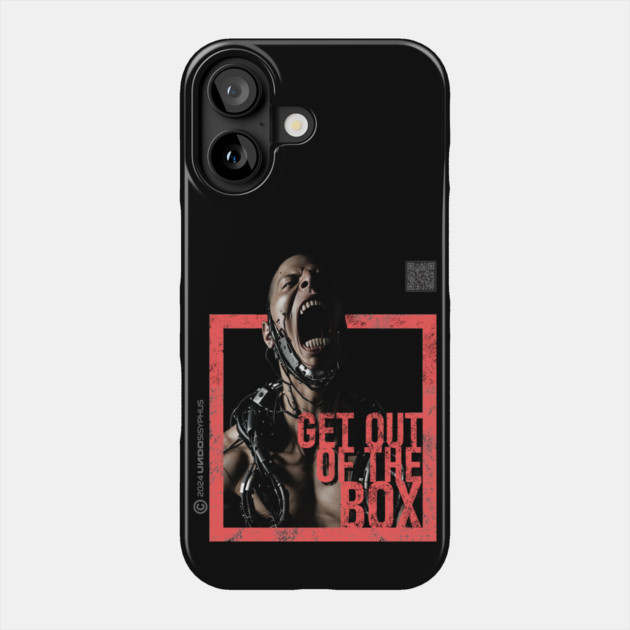 Get Out Of The Box (Black) | UndoSisyphus™ Dystechtopia™ Collection Phone Case by UndoSisyphus