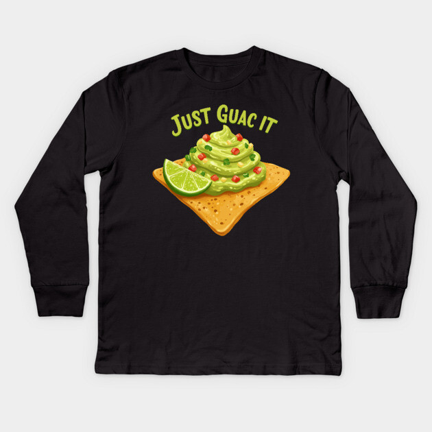 Just Guac It Kids Long Sleeve T-Shirt by enrynz