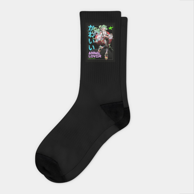 Dynamic Anime Vibes: A Journey of Color and Emotion Socks by Steve