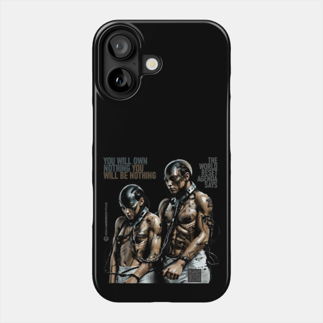 The World Reset Agenda (Black) | UndoSisyphus™ Dystechtopia™ Collection Phone Case by UndoSisyphus