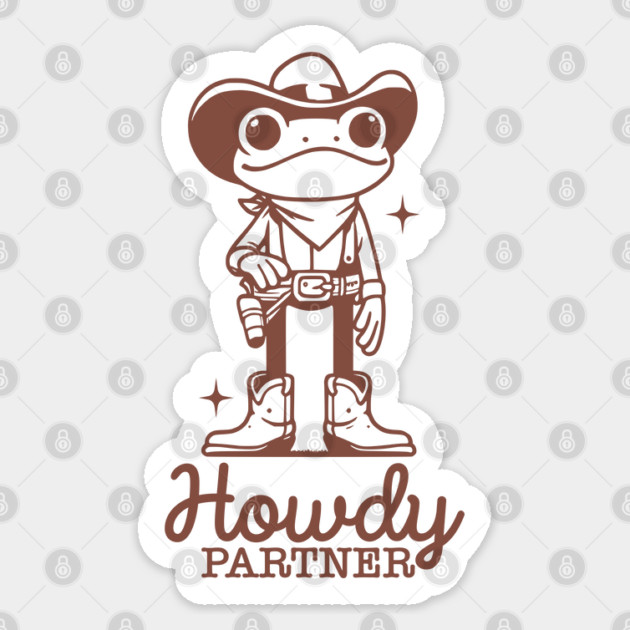 Howdy Partner Sticker by Juna's Store