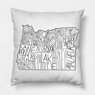 Oregon Map Pillow