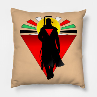 Resistance fighter walking towards Freedom of Palestine Pillow