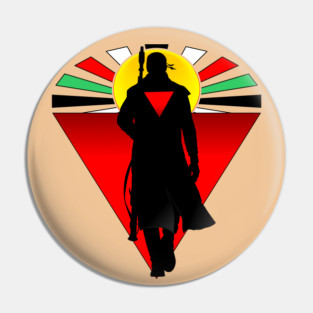 Resistance fighter walking towards Freedom of Palestine Pin