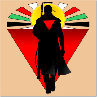 Resistance fighter walking towards Freedom of Palestine Posters and Art