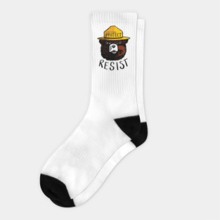 National Park Resist Protect Smokey the Bear Resist Socks