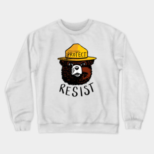 National Park Resist Protect Smokey the Bear Resist Crewneck Sweatshirt