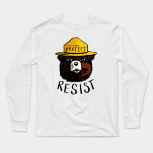 National Park Resist Protect Smokey the Bear Resist Long Sleeve T-Shirt