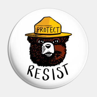 National Park Resist Protect Smokey the Bear Resist Pin