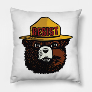 Smokey The Bear Resist Pillow