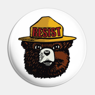 Smokey The Bear Resist Pin
