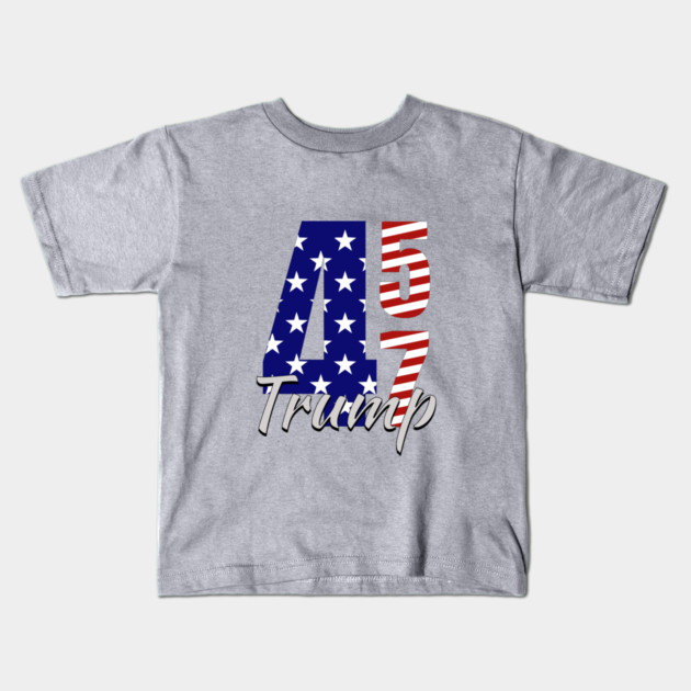 Trump 45 47 Kids T-Shirt by AWbydesign
