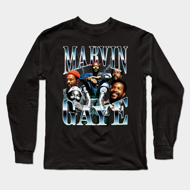 Marvin Gaye - Bootleg Design Long Sleeve T-Shirt by UrbanLifeApparel