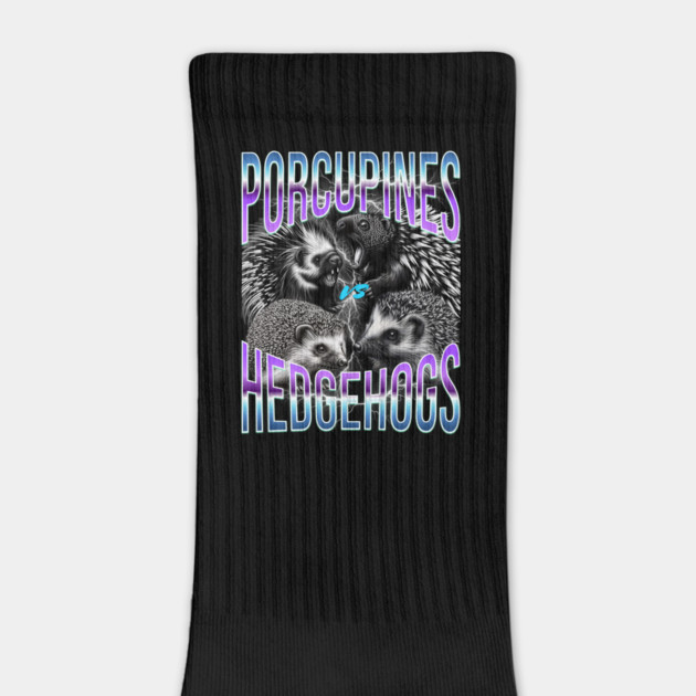 Hedgehogs vs Porcupines Bootleg Rap Tee design by Luxinda