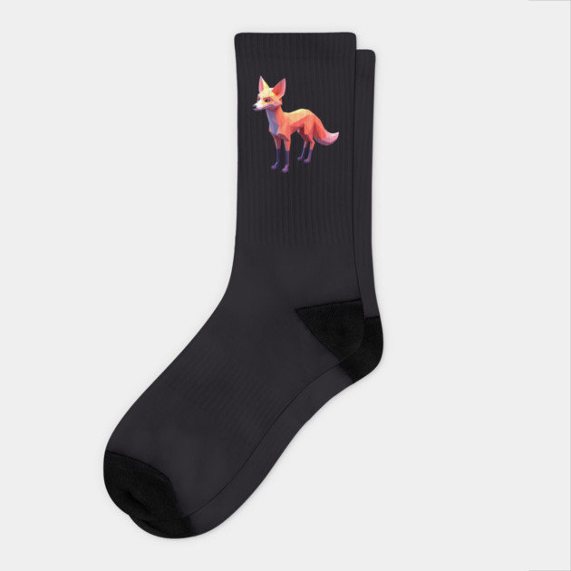Red Fox Shiba Inu Socks by animegirlnft