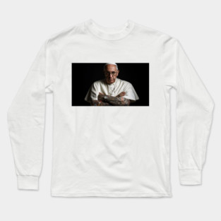 Tough Pope Francis with Tattoos Meme Long Sleeve T-Shirt