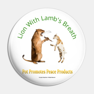 Lion With Lamb's Breath Pin