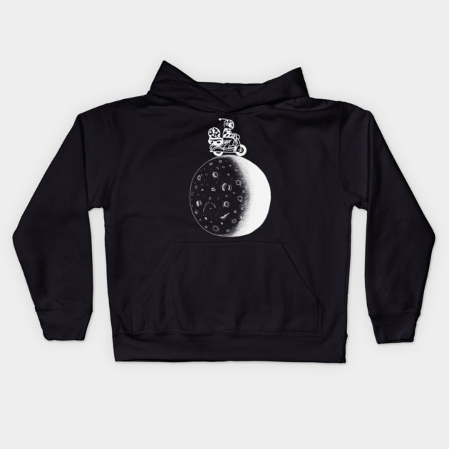 Driving on the moon Kids Hoodie by Pixel Threads 