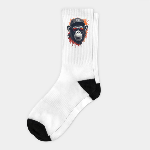 Cool chimpanzee Socks by Urbanprint