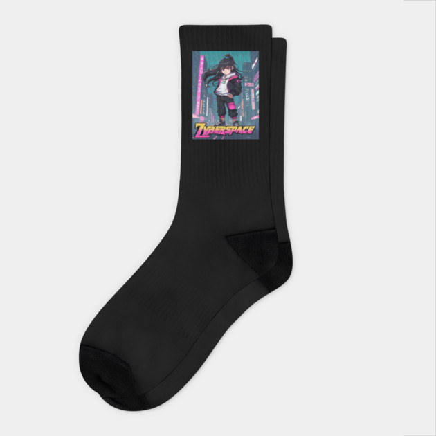 Dynamic Anime Vibes: A Journey of Color and Emotion Socks by Steve