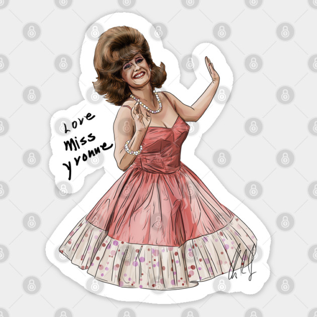 Miss Yvonne: The Most Beautiful Woman in Puppetland Sticker by 51Deesigns