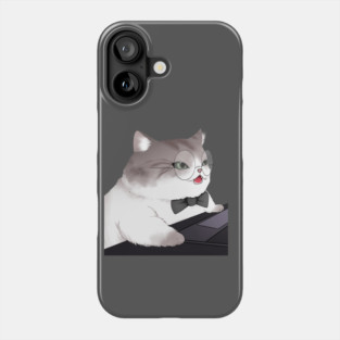 Funny Cat Working o Laptop, Love Cats Phone Case