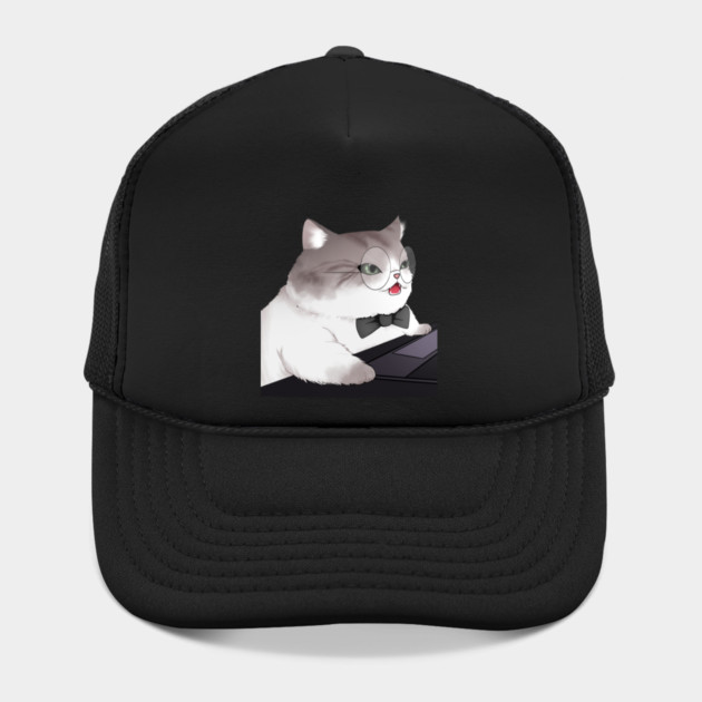 Funny Cat Working o Laptop, Love Cats by logiamerch