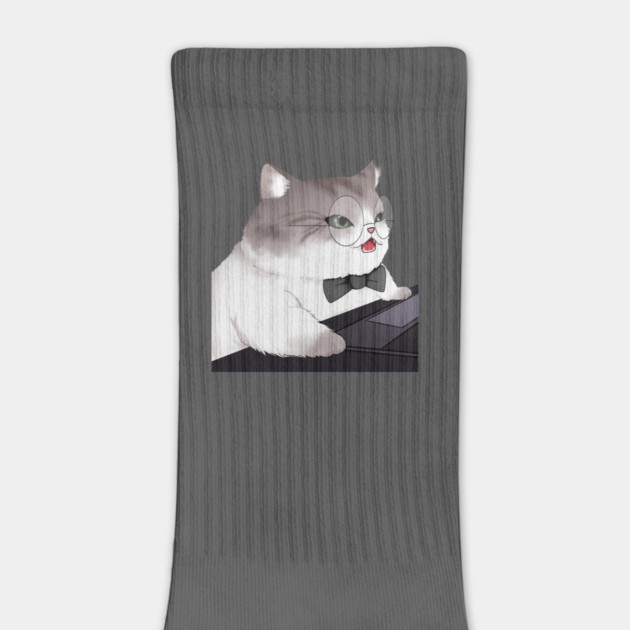 Funny Cat Working o Laptop, Love Cats by logiamerch