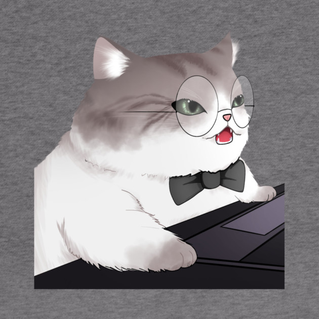 Funny Cat Working o Laptop, Love Cats by logiamerch