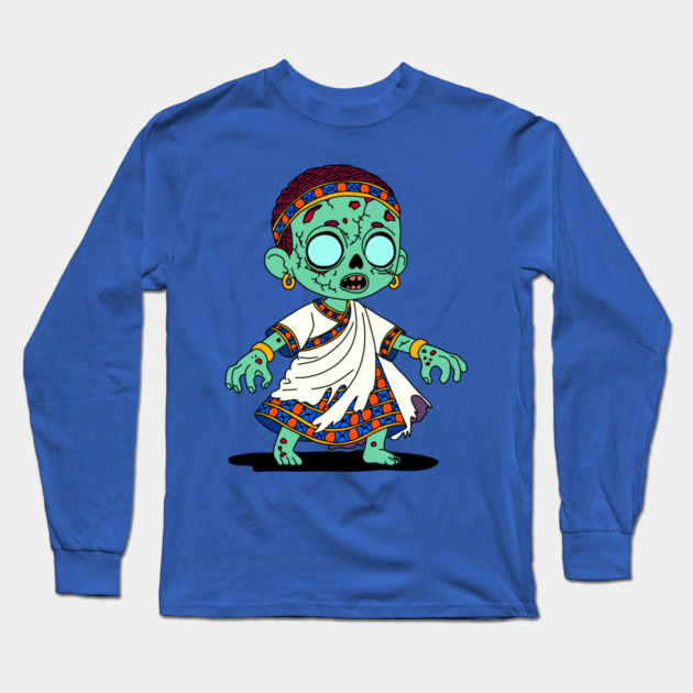 Cute Congolese Zombie Long Sleeve T-Shirt by H. R. Sinclair