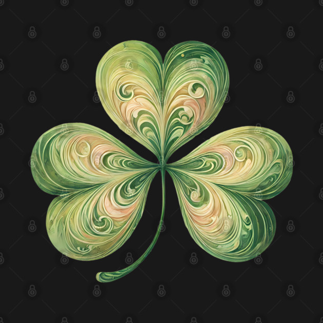 St Patrick's Day Swirl Shamrock Design by Luvv Designs